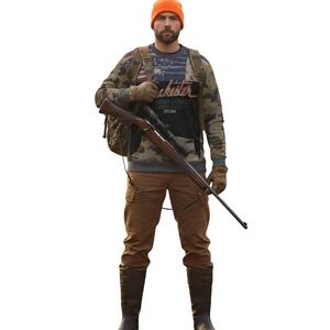 Winchester Outdoor Supply Co Sweatshirt Camo Black America Print Size XL